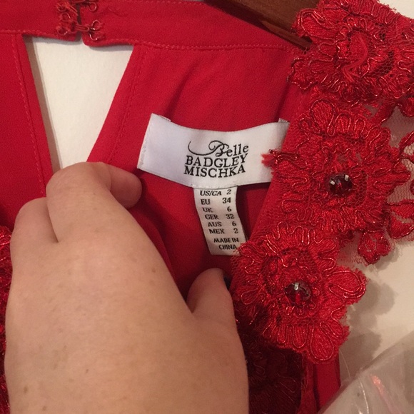 Red Dress Bundle LRD Belle Badgley Mischka Aqua - Picture 8 of 12